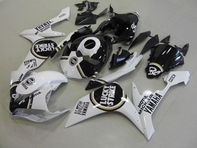 07-08 Black Lucky Strike YZF R1 Motorcycle Fairings 07-08 Black Lucky Strike YZF R1 Motorcycle Fairings
