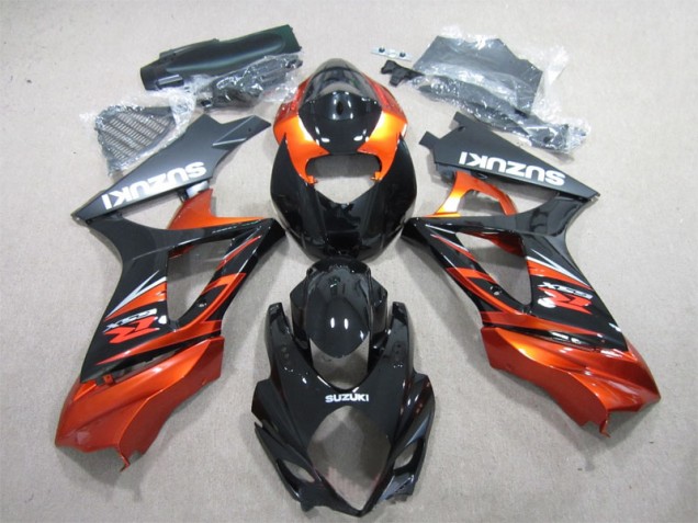 07-08 Black Orange GSXR 1000 Motorcycle Fairing 07-08 Black Orange GSXR 1000 Motorcycle Fairing