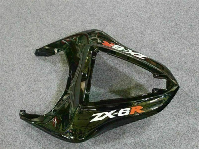 07-08 Black Red Flame ZX6R Motorcycle Fairings
