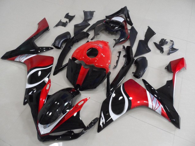07-08 Black Red Glossy YZF R1 Motorcycle Fairings 07-08 Black Red Glossy YZF R1 Motorcycle Fairings