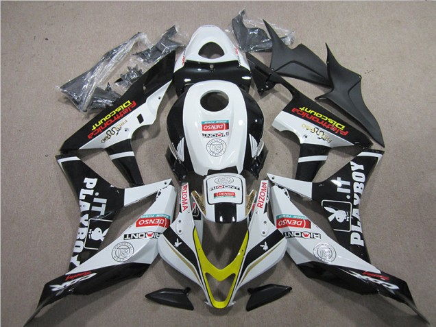 07-08 Black Red White DENSO CBR600RR Motorcycle Fairings 07-08 Black Red White DENSO CBR600RR Motorcycle Fairings