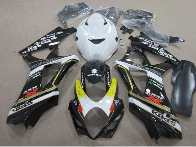 07-08 Black White GSXR 1000 Motorcycle Fairings 07-08 Black White GSXR 1000 Motorcycle Fairings