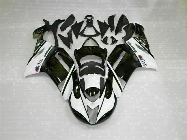07-08 Black White ZX6R Motorcycle Fairing 07-08 Black White ZX6R Motorcycle Fairing