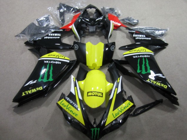 07-08 Black Yellow Motul Leovince YZF R1 Motorcycle Fairings 07-08 Black Yellow Motul Leovince YZF R1 Motorcycle Fairings