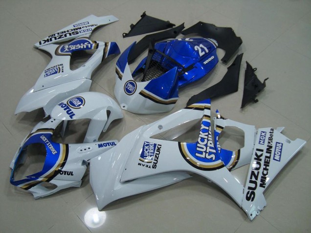 07-08 Blue Lucky Strike GSXR 1000 Motorcycle Fairings