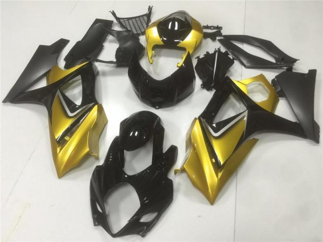 07-08 Gold Black GSXR 1000 Motorcycle Fairing 07-08 Gold Black GSXR 1000 Motorcycle Fairing