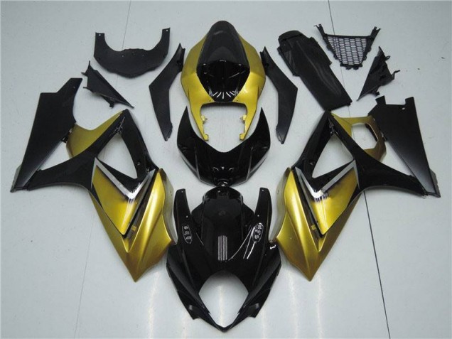 07-08 Gold Black GSXR 1000 Motorcycle Fairing 07-08 Gold Black GSXR 1000 Motorcycle Fairing
