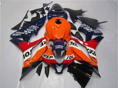 07-08 Orange Blue Black Repsol CBR600RR Motorcycle Fairings