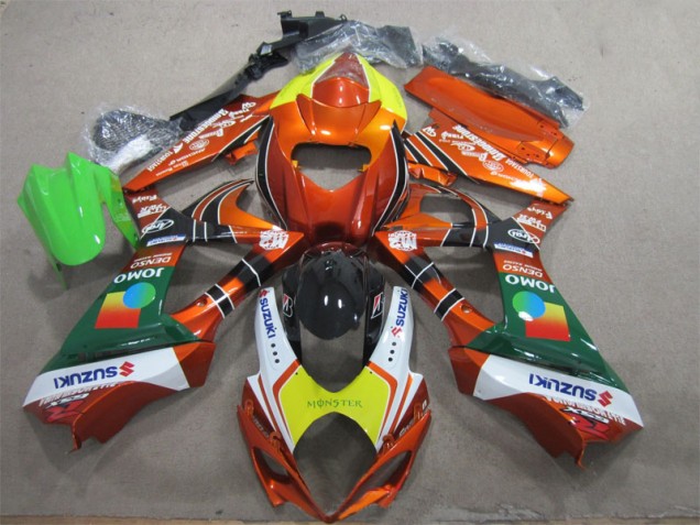 07-08 Orange Yellow Monster GSXR 1000 Motorcycle Fairings 07-08 Orange Yellow Monster GSXR 1000 Motorcycle Fairings