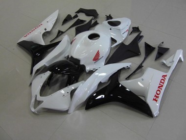 07-08 Pearl White Black CBR600RR Motorcycle Fairings