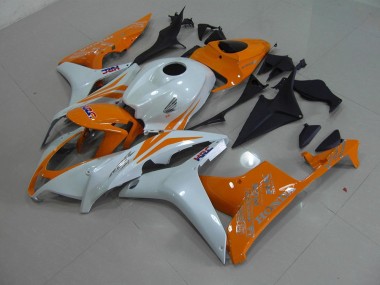 07-08 Pearl White Orange CBR600RR Motorcycle Fairings