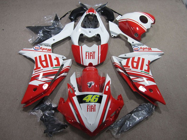 07-08 Red White Fiat 46 YZF R1 Motorcycle Fairings