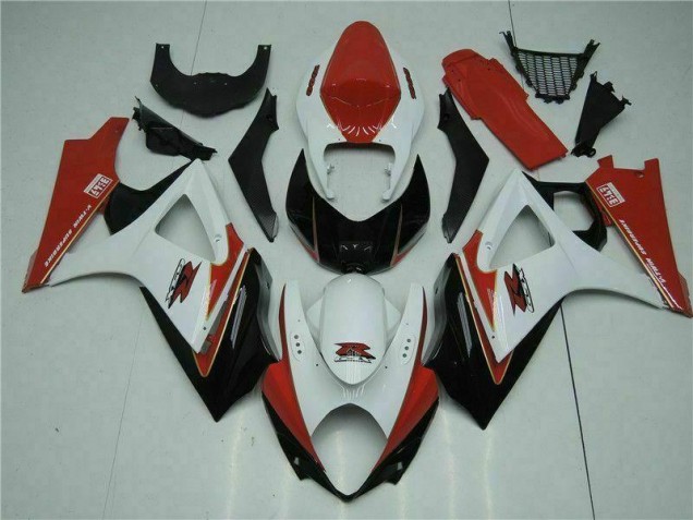 07-08 Red White GSXR 1000 Motorcycle Fairing 07-08 Red White GSXR 1000 Motorcycle Fairing