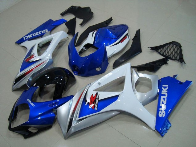 07-08 White Blue GSXR 1000 Motorcycle Fairings 07-08 White Blue GSXR 1000 Motorcycle Fairings