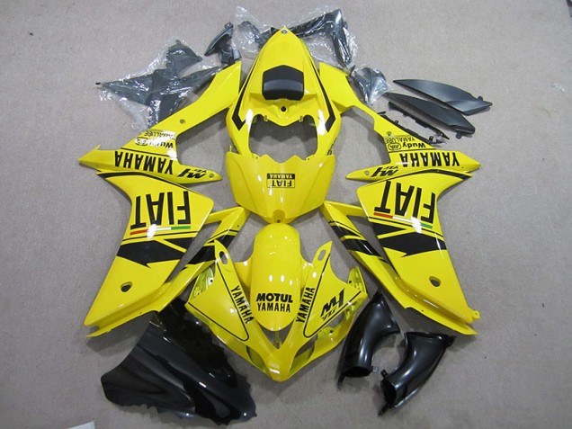 07-08 Yellow Black Motul Fiat YZF R1 Motorcycle Fairings