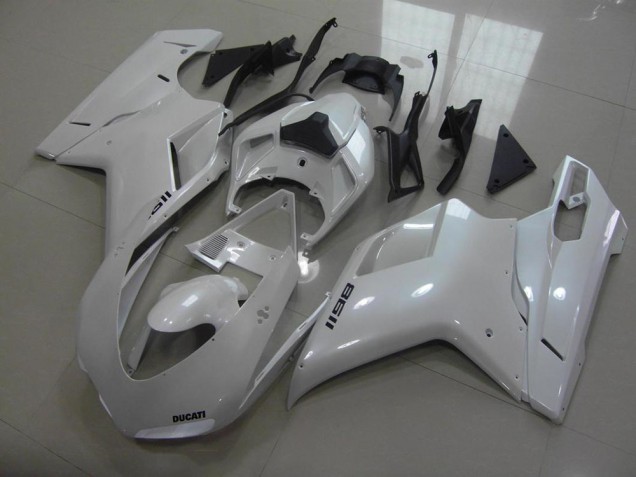07-14 Pear White Black Decals Ducati 848 1098 1198 Motorcycle Fairings 07-14 Pear White Black Decals Ducati 848 1098 1198 Motorcycle Fairings
