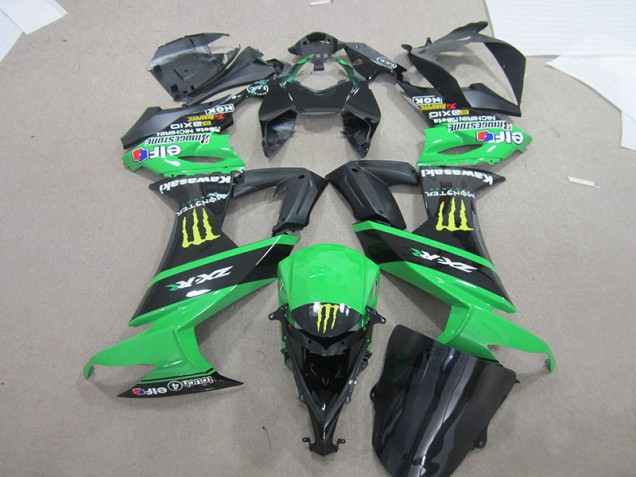 08-10 Black Green Monster ZX10R Motorcycle Fairings 08-10 Black Green Monster ZX10R Motorcycle Fairings