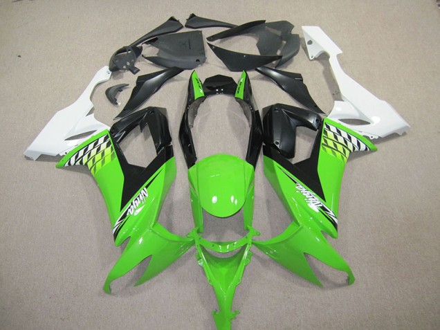 08-10 Black Green Ninja ZX10R Motorcycle Fairings