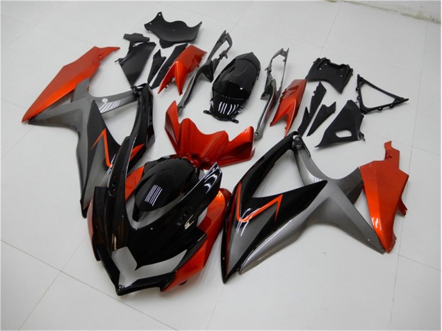 08-10 Black Orange Grey GSXR 600/750 Motorcycle Fairings 08-10 Black Orange Grey GSXR 600/750 Motorcycle Fairings