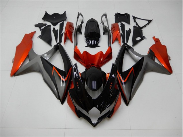 08-10 Black Orange Grey GSXR 600/750 Motorcycle Fairings 08-10 Black Orange Grey GSXR 600/750 Motorcycle Fairings