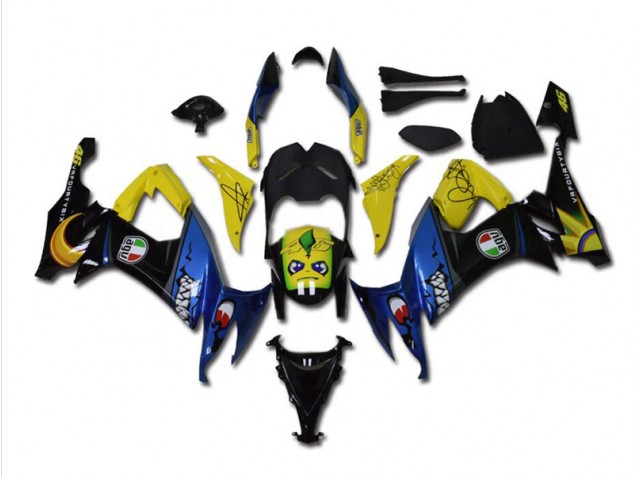08-10 Blue Shark ZX10R Motorcycle Fairings 08-10 Blue Shark ZX10R Motorcycle Fairings