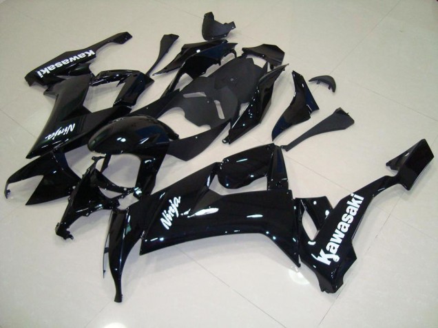 08-10 Glossy Black with White Sticker ZX10R Motorcycle Fairings 08-10 Glossy Black with White Sticker ZX10R Motorcycle Fairings
