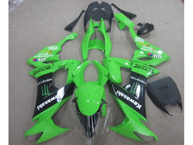 08-10 Green Black Monster ZX10R Motorcycle Fairings 08-10 Green Black Monster ZX10R Motorcycle Fairings