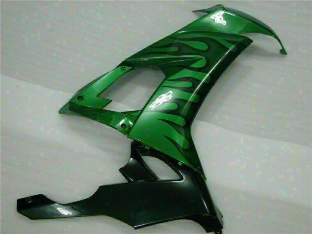 08-10 Green Flame ZX10R Motorcycle Fairings 08-10 Green Flame ZX10R Motorcycle Fairings