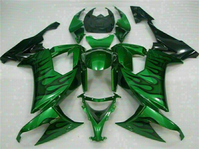 08-10 Green Flame ZX10R Motorcycle Fairings 08-10 Green Flame ZX10R Motorcycle Fairings