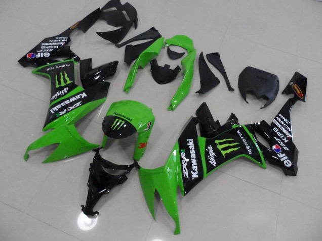 08-10 Green and Black Monster ZX10R Motorcycle Fairings 08-10 Green and Black Monster ZX10R Motorcycle Fairings