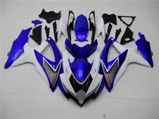 08-10 White Blue GSXR 600/750 Motorcycle Fairings 08-10 White Blue GSXR 600/750 Motorcycle Fairings