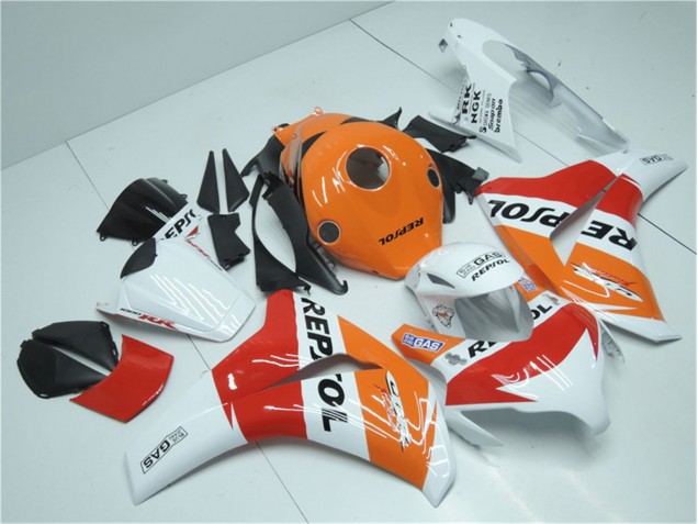 08-11 Orange White Red Repsol CBR1000RR Motorcycle Fairings