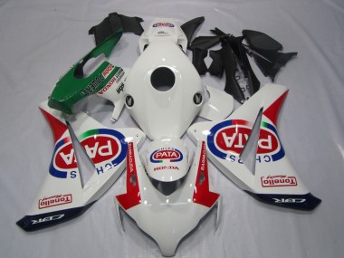 08-11 White Red PATA CBR1000RR Motorcycle Fairing