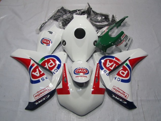 08-11 White Red PATA CBR1000RR Motorcycle Fairings