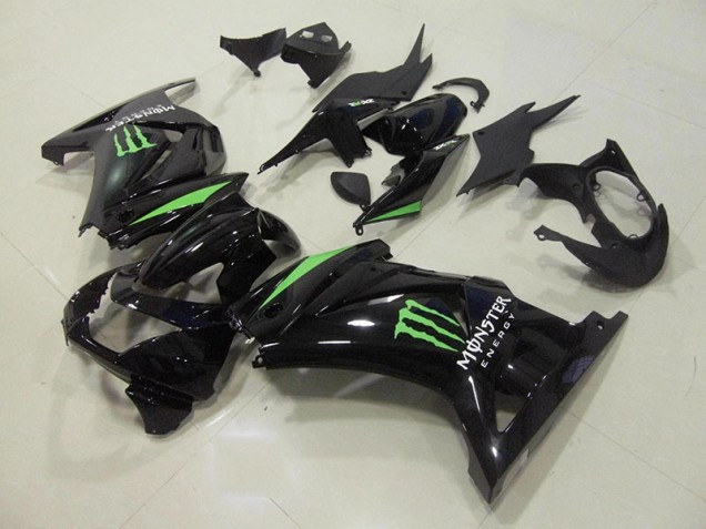 08-12 Black Green Monster Energy ZX250R Motorcycle Fairings 08-12 Black Green Monster Energy ZX250R Motorcycle Fairings