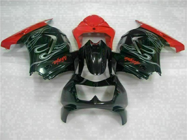 08-12 Black Red Ninja EX250 Motorcycle Fairings 08-12 Black Red Ninja EX250 Motorcycle Fairings