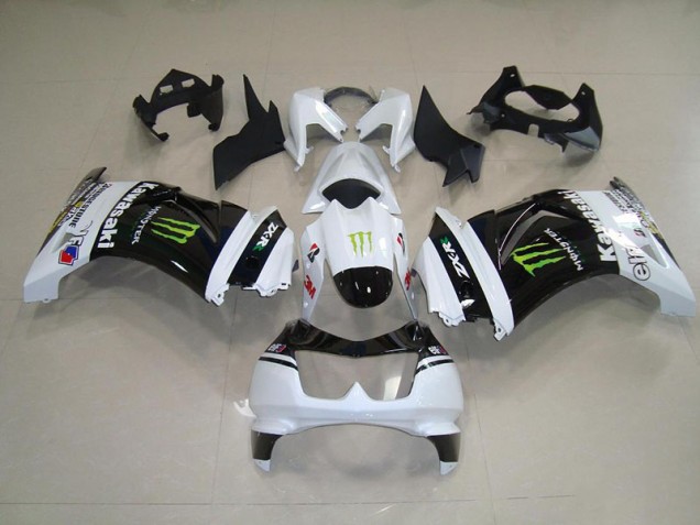 08-12 Black White Monster ZX250R Motorcycle Fairings
