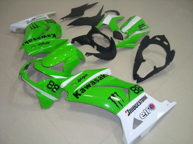 08-12 Green and White ZX250R Motorcycle Fairings 08-12 Green and White ZX250R Motorcycle Fairings