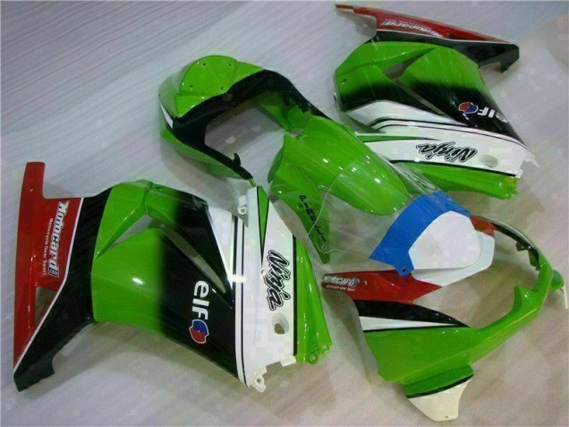 08-12 White Green Black Ninja EX250 Motorcycle Fairings