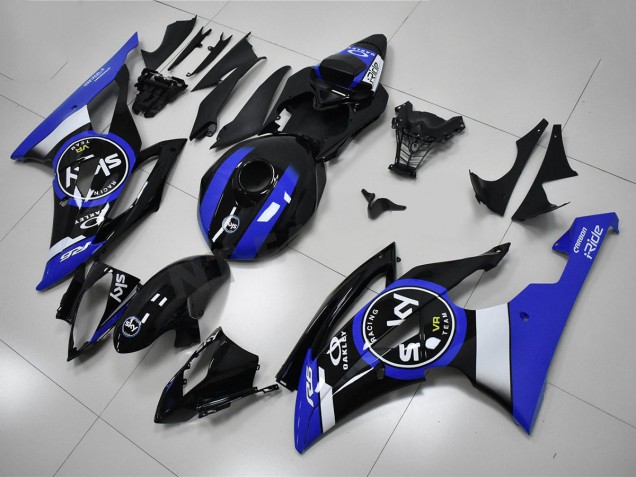 08-16 Blue Black YZF R6 Motorcycle Fairings 08-16 Blue Black YZF R6 Motorcycle Fairings