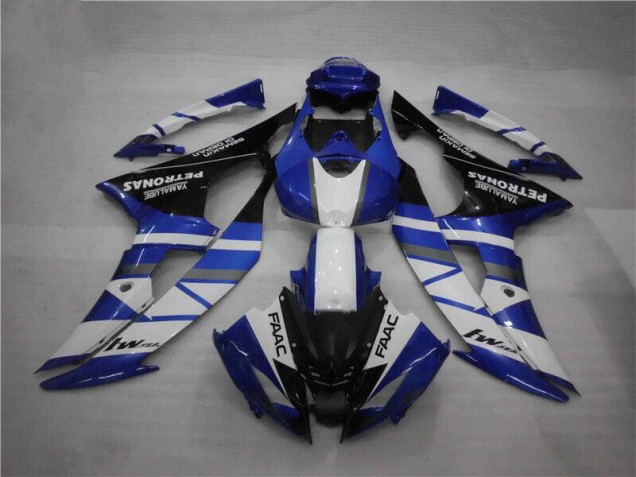 08-16 Blue White FAAC YZF R6 Motorcycle Fairings 08-16 Blue White FAAC YZF R6 Motorcycle Fairings