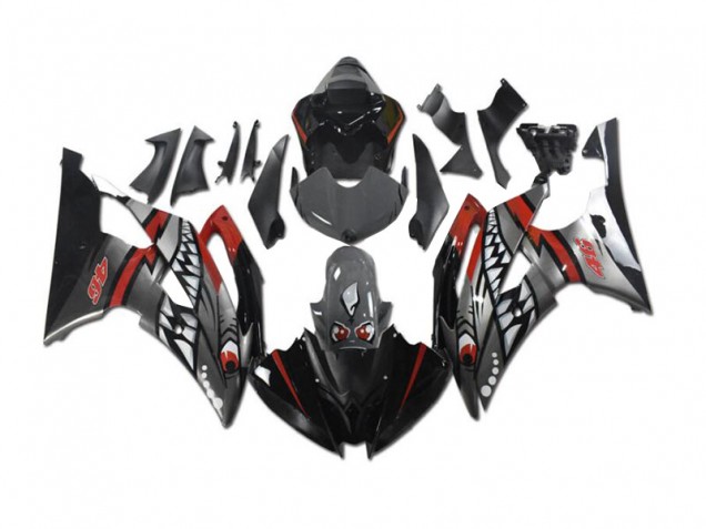 08-16 Grey Red Shark YZF R6 Motorcycle Fairings 08-16 Grey Red Shark YZF R6 Motorcycle Fairings