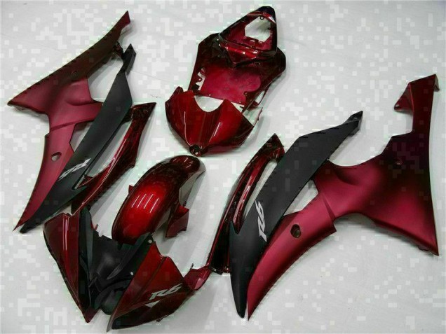 08-16 Red Black YZF R6 Motorcycle Bodywork 08-16 Red Black YZF R6 Motorcycle Bodywork