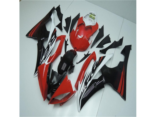 08-16 Red White YZF R6 Motorcycle Fairing