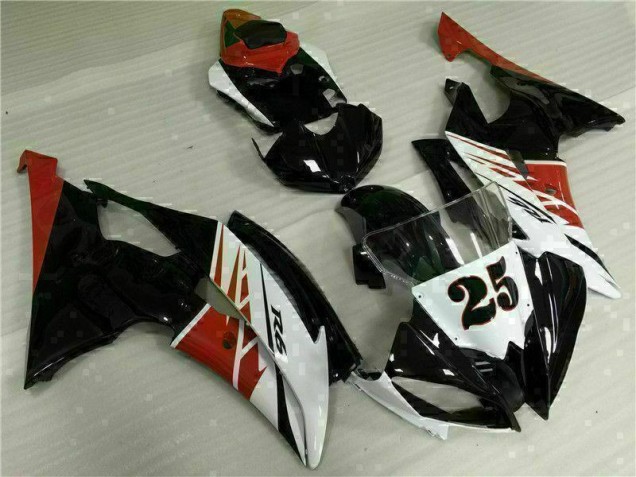 08-16 White Black YZF R6 Motorcycle Fairing Kits 08-16 White Black YZF R6 Motorcycle Fairing Kits