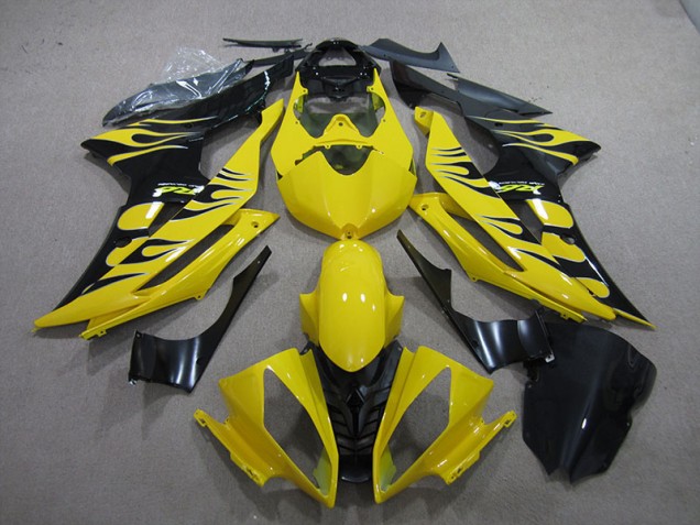 08-16 Yellow Black Flame YZF R6 Motorcycle Fairings 08-16 Yellow Black Flame YZF R6 Motorcycle Fairings