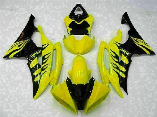 08-16 Yellow Black YZF R6 Motorcycle Fairing 08-16 Yellow Black YZF R6 Motorcycle Fairing