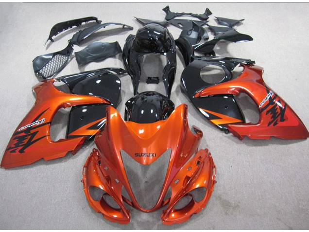 08-19 Orange Black GSXR 1300 Hayabusa Motorcycle Fairings 08-19 Orange Black GSXR 1300 Hayabusa Motorcycle Fairings