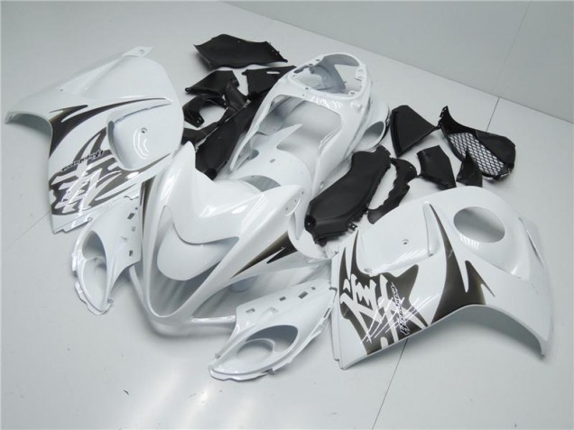 08-19 White GSXR 1300 Hayabusa Motorcycle Fairings