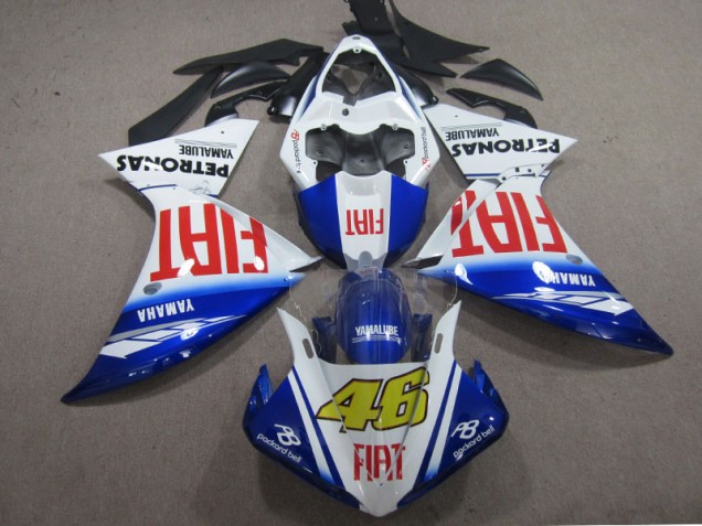 09-11 Blue White Fiat 46 YZF R1 Motorcycle Fairings 09-11 Blue White Fiat 46 YZF R1 Motorcycle Fairings